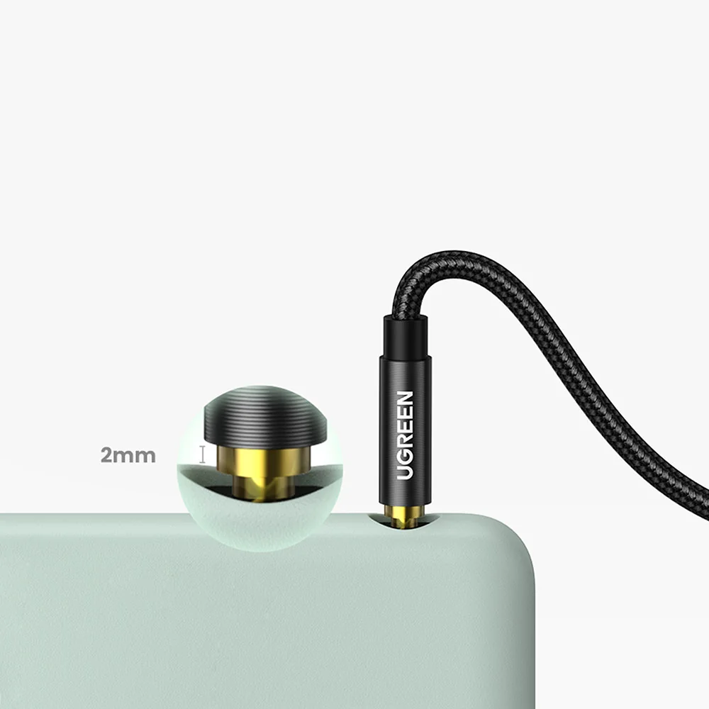 Ugreen AV112 audio kábel 3.5mm mini jack M/M 2m, čierny 