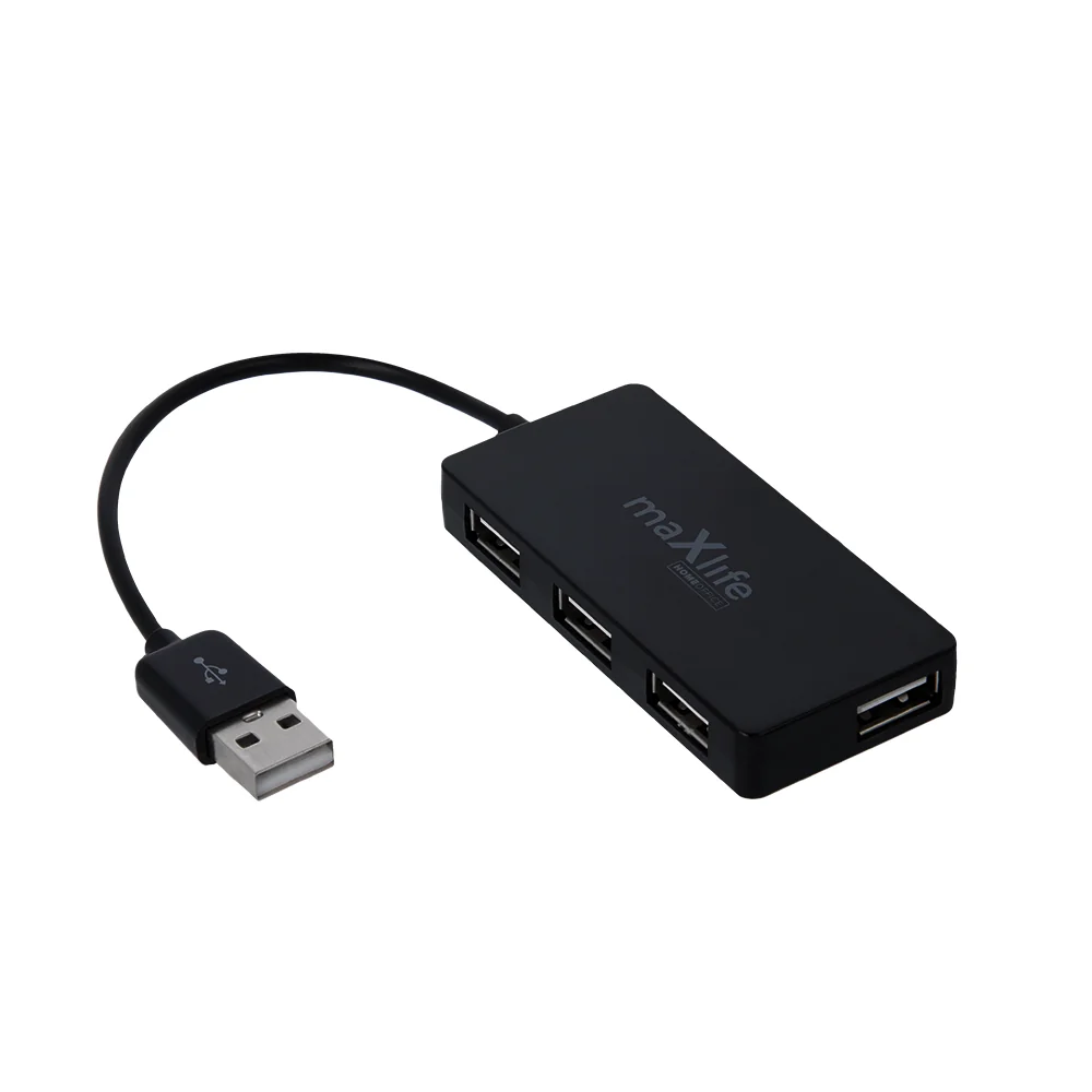 Maxlife Home Office rozbočovač USB 2.0 HUB - 4x USB 1,5m OEM0002311 čierna 