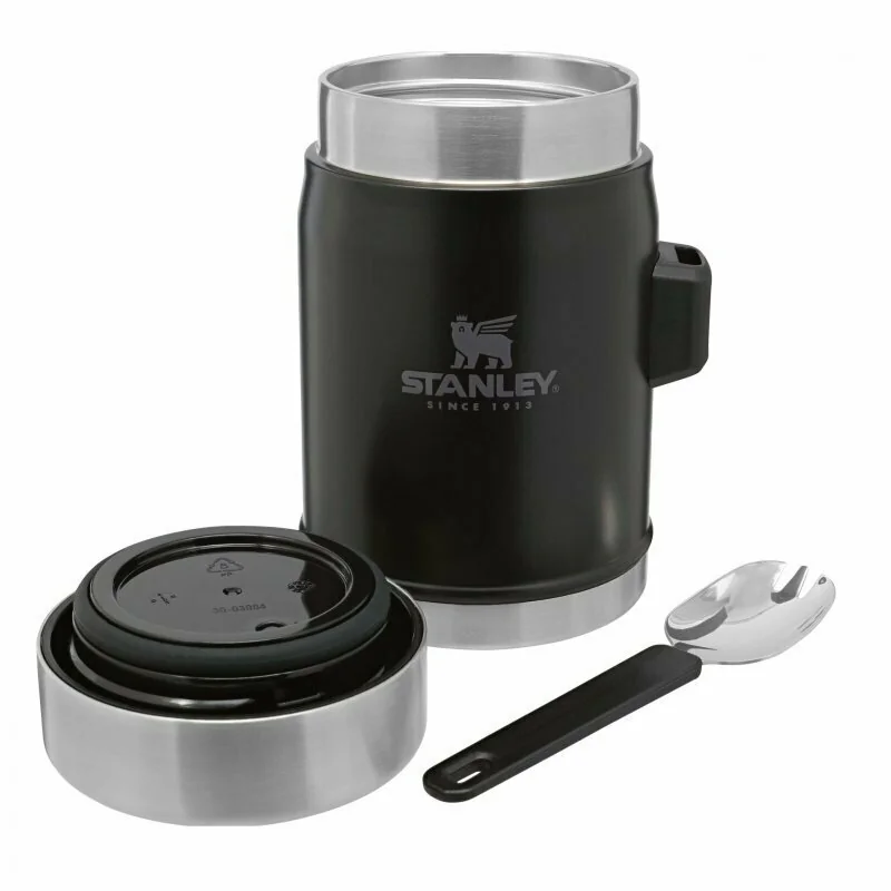 10-09382-005 STANLEY CLASSIC series Food Jar With Spork - Matte Black 0,4L (4pcs/box)