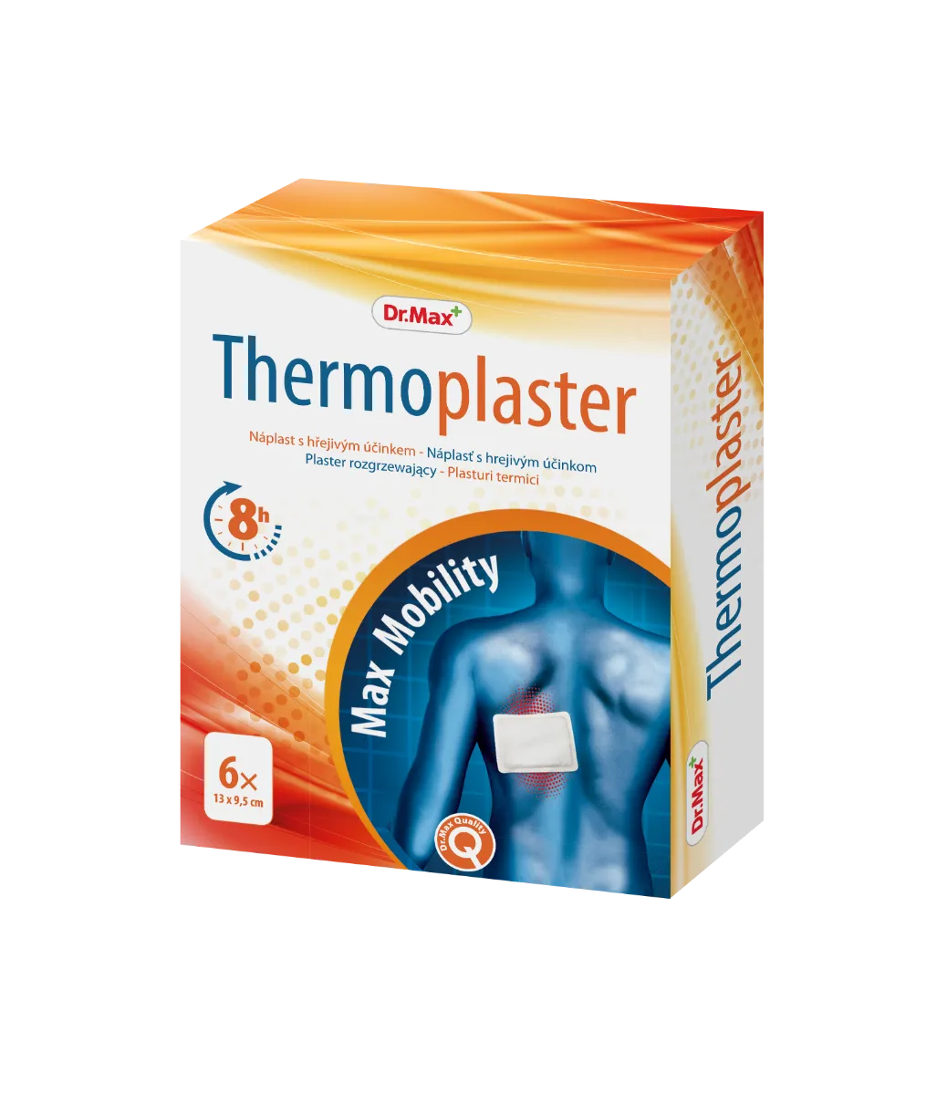 Dr. Max Thermoplaster 13 x 9,5 cm 1×6 ks, hrejivé náplasti