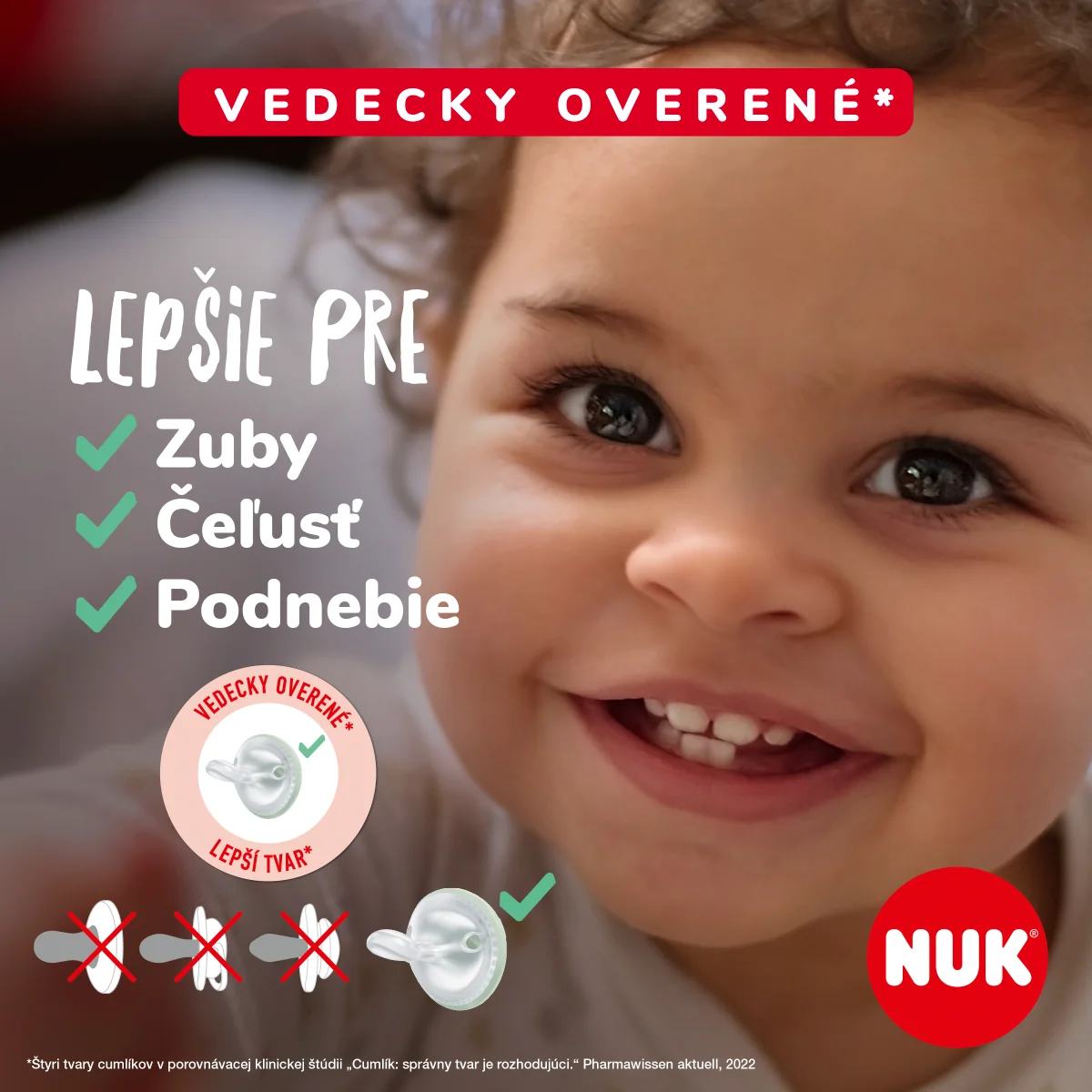 NUK Cumlík MommyFeel 0-9 m BOX 1×2 ks, cumlík