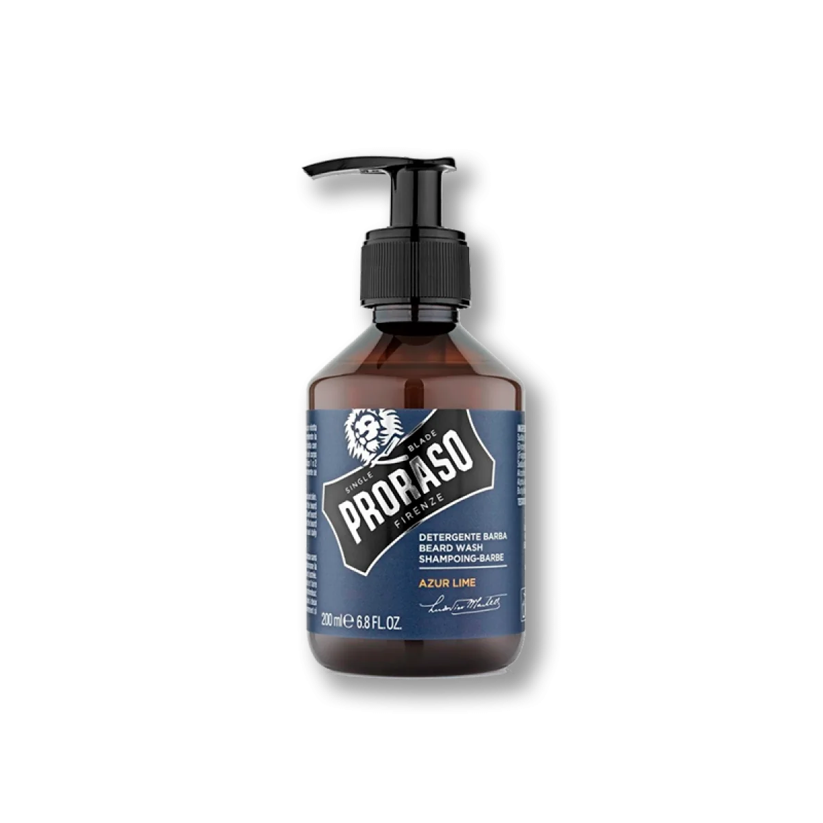 Čistiaci šampón na bradu Proraso Azur Lime Beard shampoo 200ml