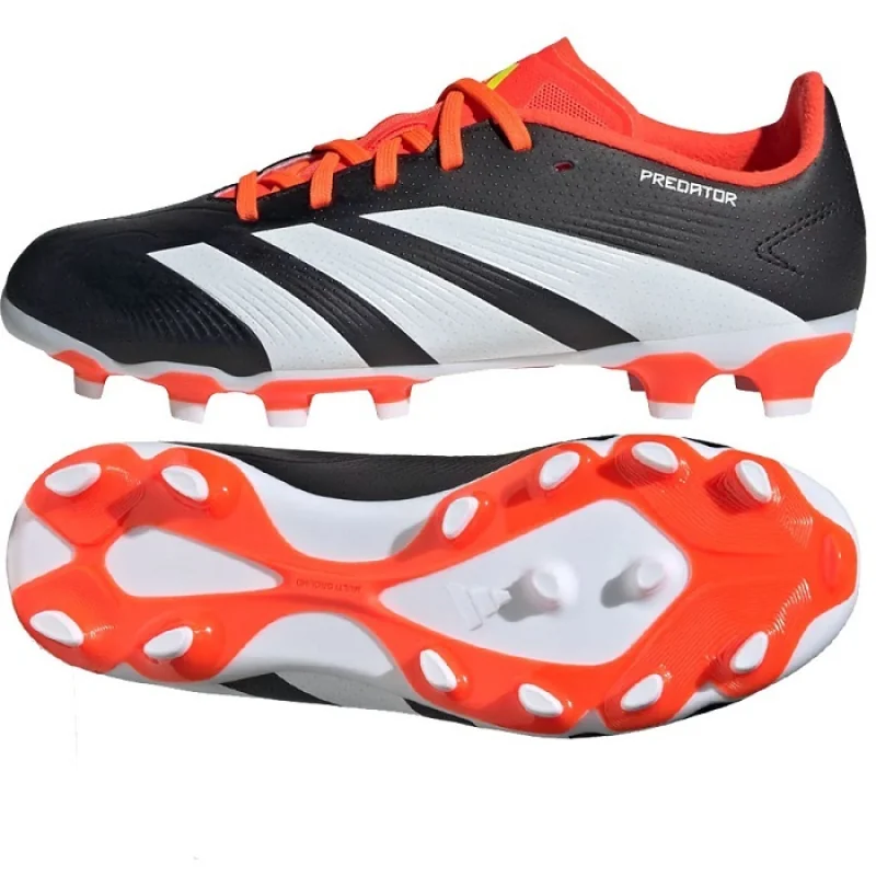 Adidas Predator League L JR MG Detské futbalové kopačky, biela,čierna,oranžová,veľ. 38 2/3 