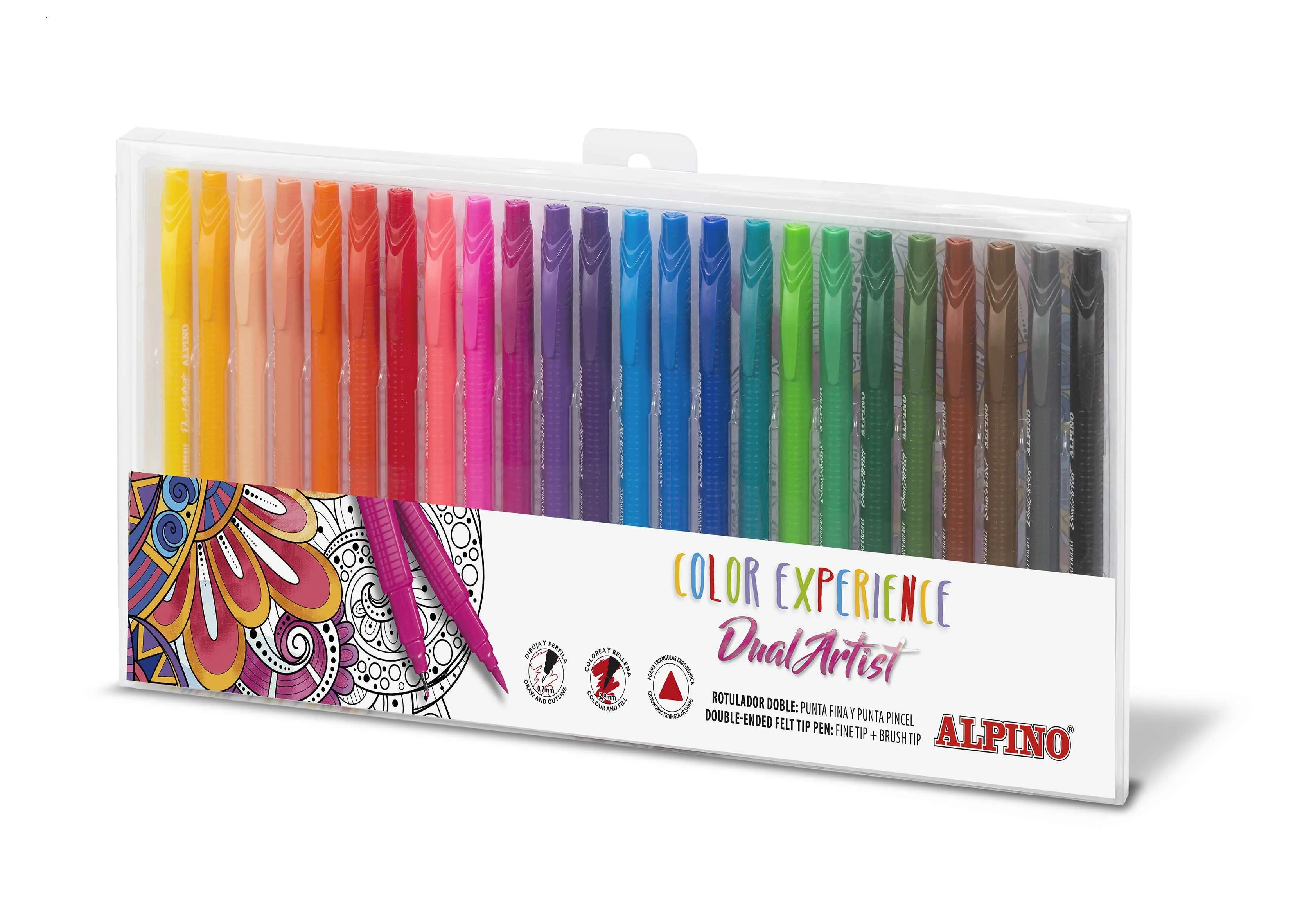 ALPINO Balenie 24ks fixiek Color Experience s dvojitým hrotom