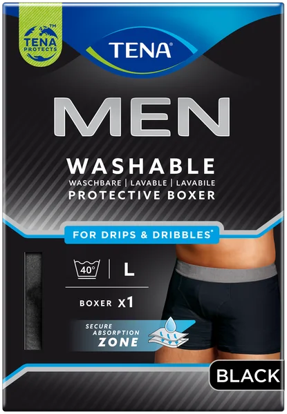 TENA Men Washable Underwear Black L OTC