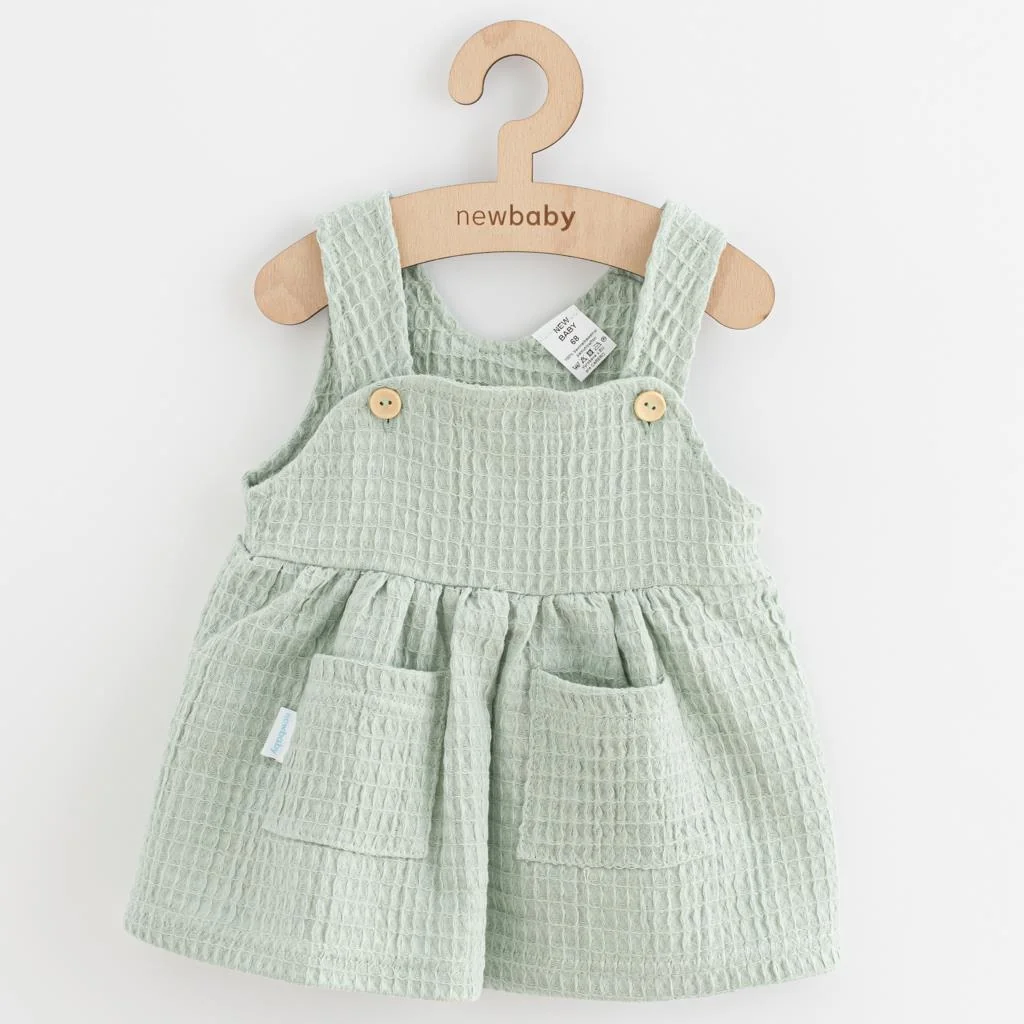 Dojčenská mušelínová suknička New Baby Comfort clothes šalviová 92 (18-24m), 20C53452