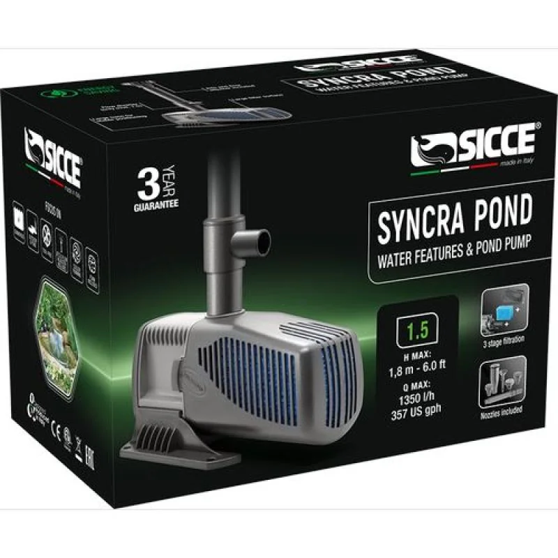 SICCE SYNCRA POND 1,5 jazierkové čerpadlo s fontánou 