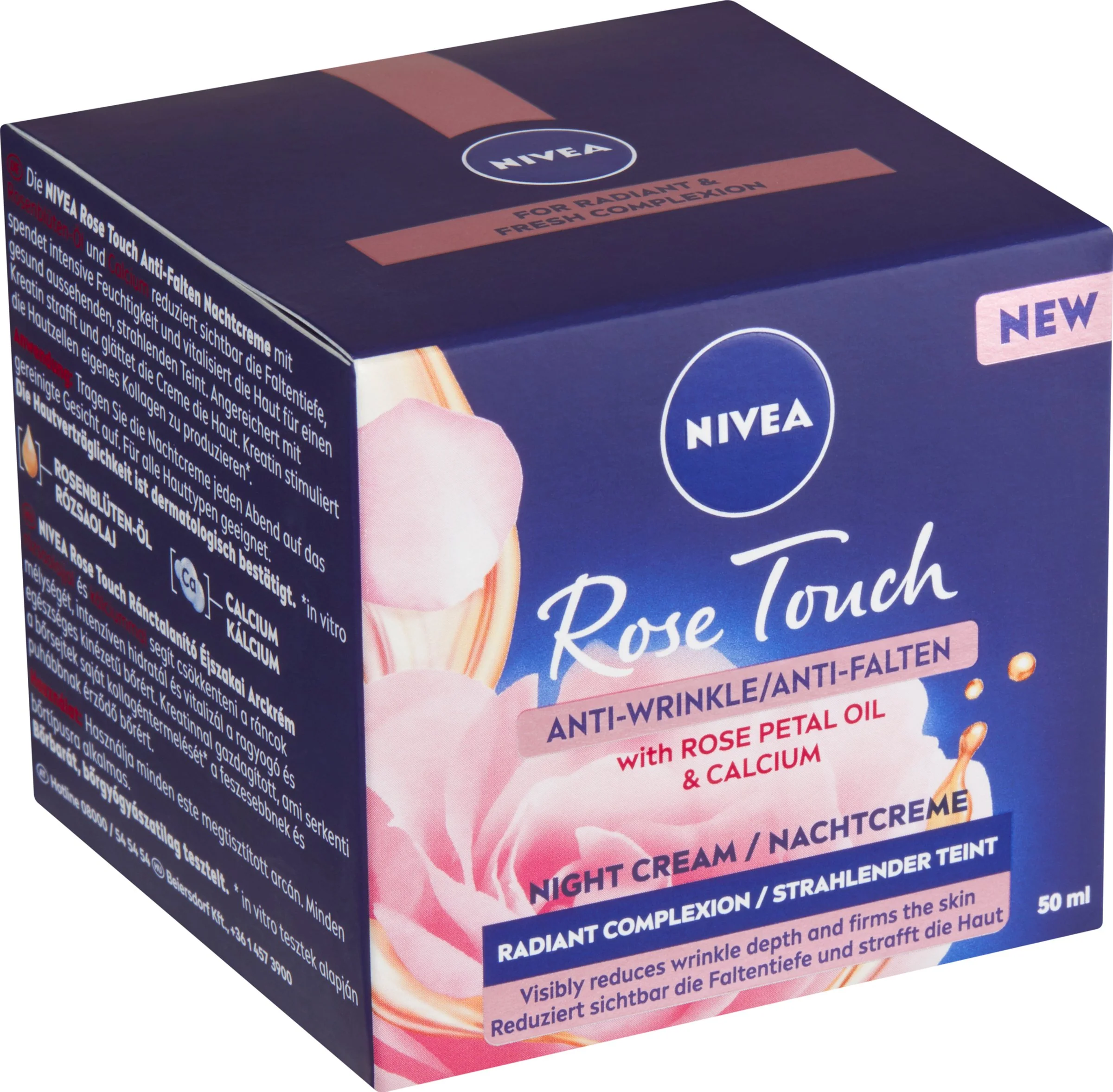 Nivea Nočný krém proti vráskam Rose Touch 1×50 ml