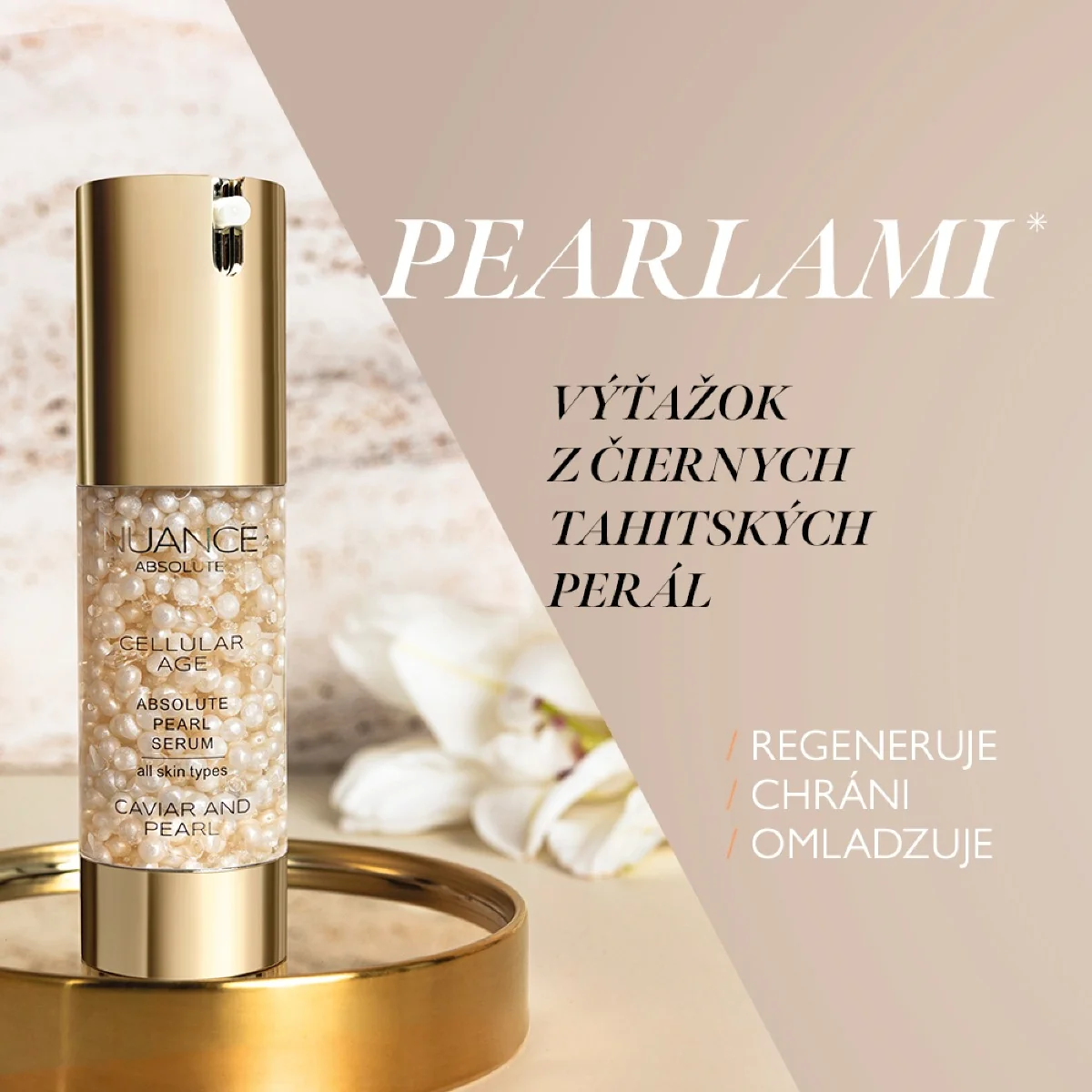 NUANCE CAVIAR AND PEARL denný krém - suchá pleť, 50ml 1×50 ml, denný krém pre suchú pleť