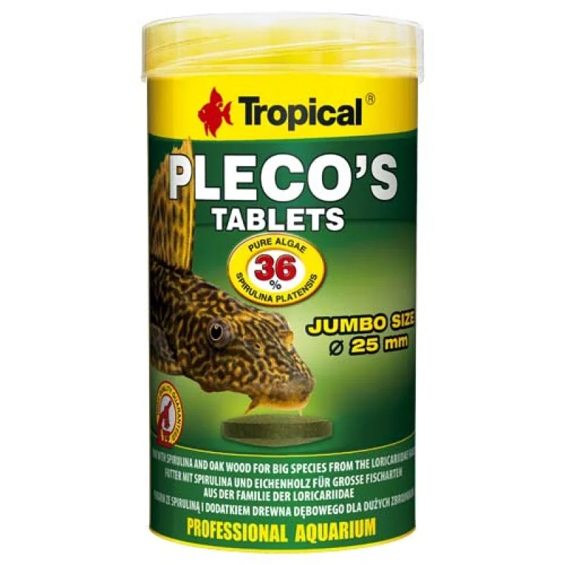 TROPICAL Pleco's Tablets 250ml/135g 48ks tabletové krmivo pre riasožravé ryby 