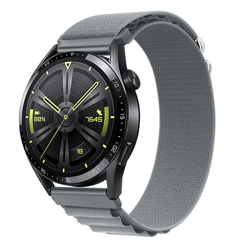 BStrap Nylon Loop remienok na Huawei Watch GT/GT2 46mm gray