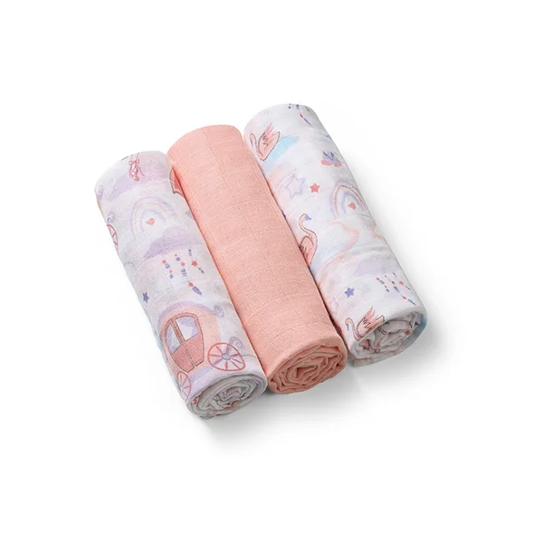 BABYONO Plienky mušelínové Super Soft 3 ks - Peach, 70x70 cm 1×3 ks, mušelínové plienky