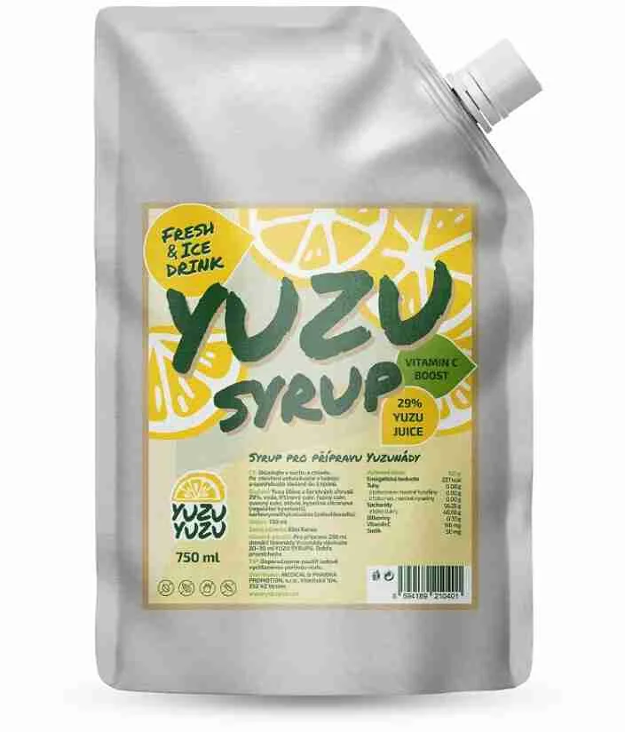 Yuzu Syrup, 750 ml 1×750ml, šťava z átijského citrusového plodu Yuzu