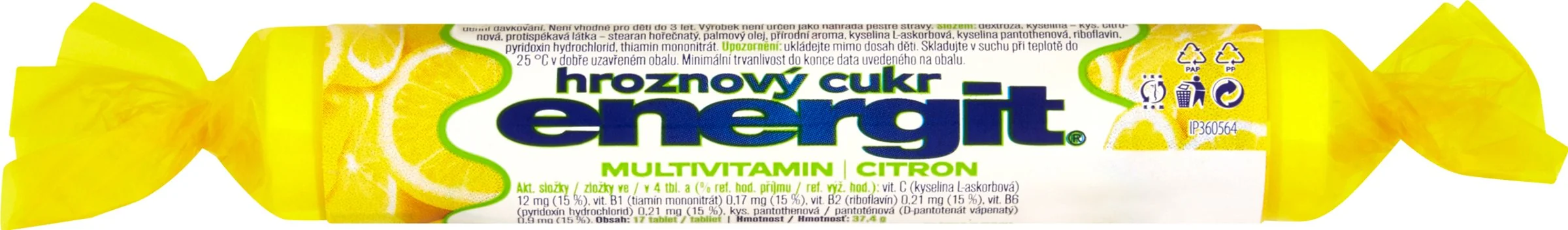 Energit hroznový cukor MULTIVITAMÍN - CITRÓN