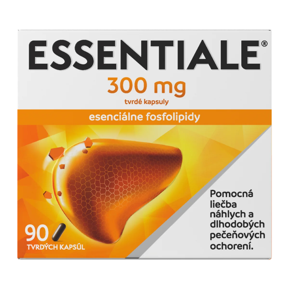 Essentiale® 300 mg 1×90 cps, liečba chorôb pečene