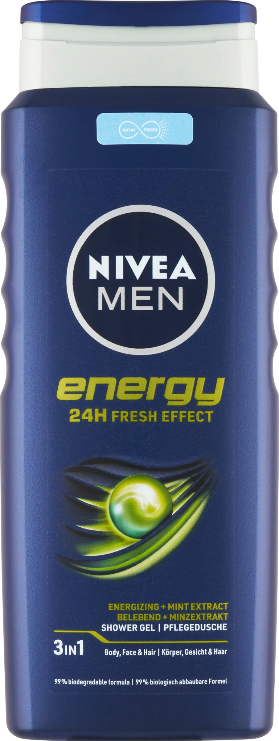 NIVEA Men Sprchovací gél Energy 500ml 1×500 ml, sprchovací gél