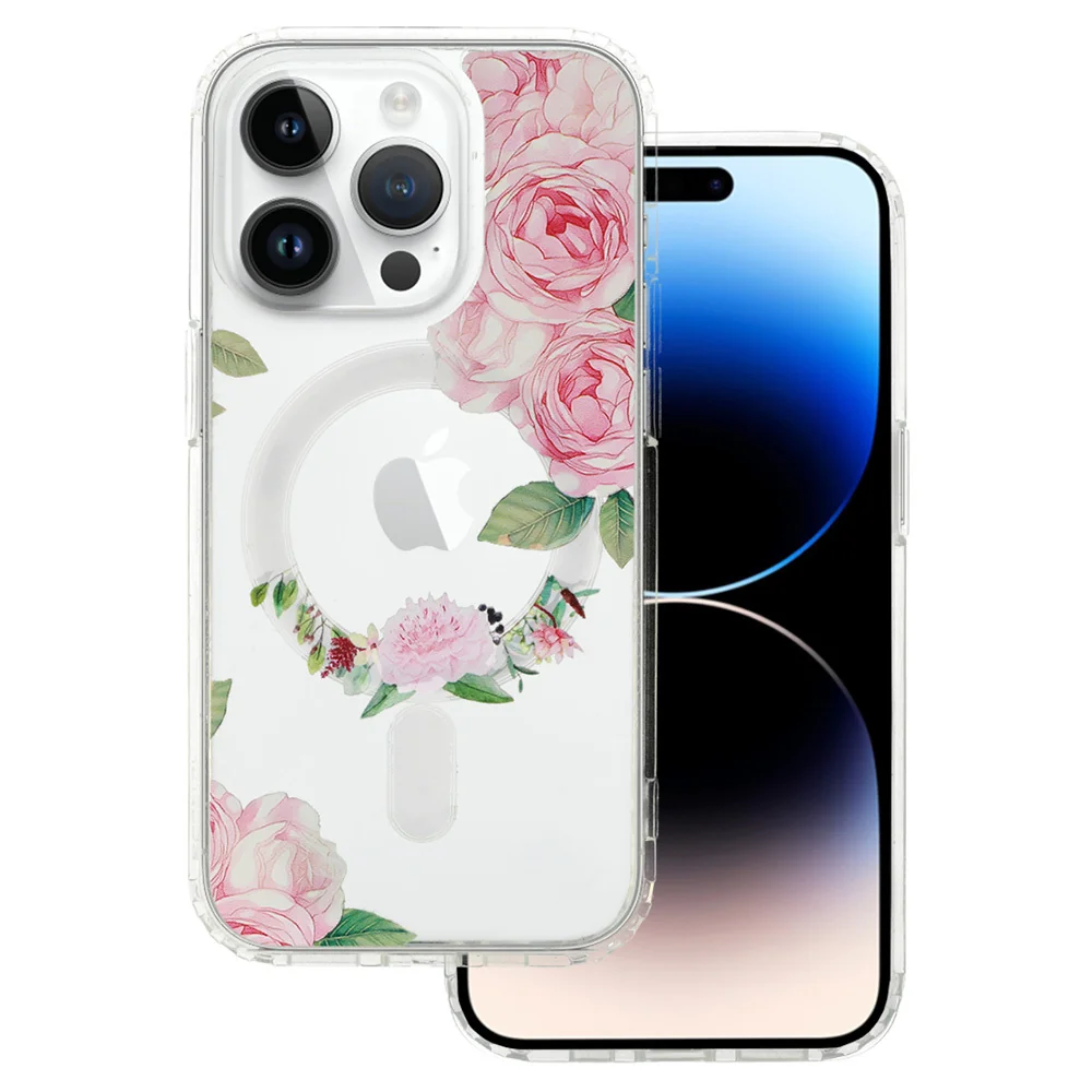 MG Flower MagSafe kryt na iPhone 14 Pro Max, pink flower 