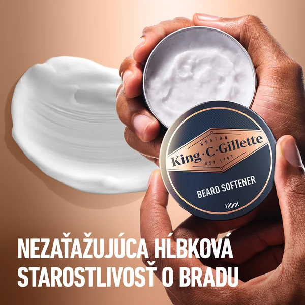 Gillette King C. darčeková sada s cestovnou taškou + 3v1 šampónom na vlasy, bradu a tvár 350 ml + zmäkčovač brady 100 ml 1×1 ks, darčeková sada