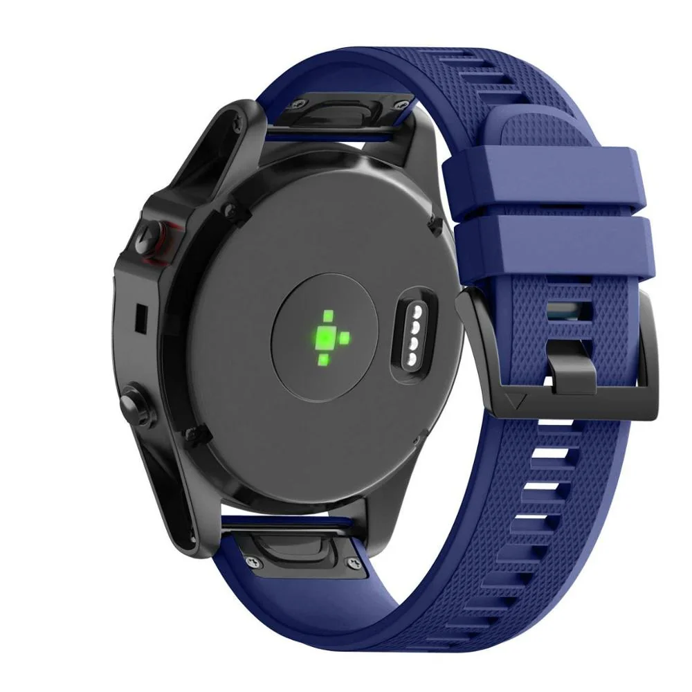 BStrap Silicone Acton remienok na Garmin Fenix 5 dark blue