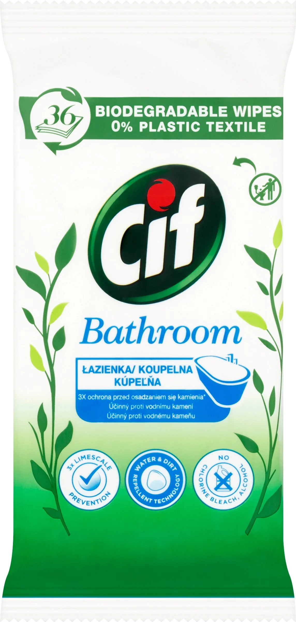 Cif Nature obrúsky Kúpeľňa 1×750 ml, čistiace obrúsky