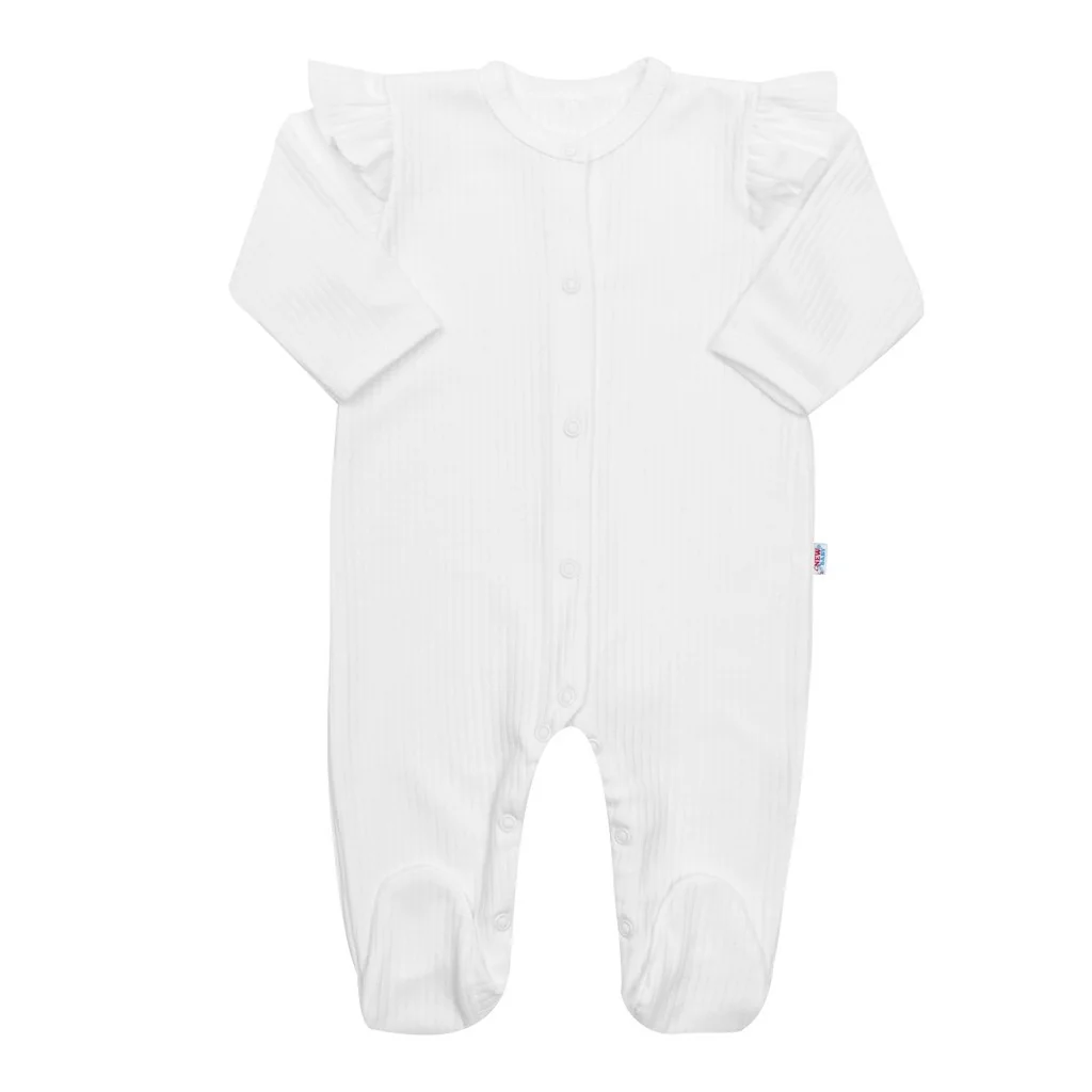 Dojčenský bavlnený overal New Baby Practical biely dievča 68 