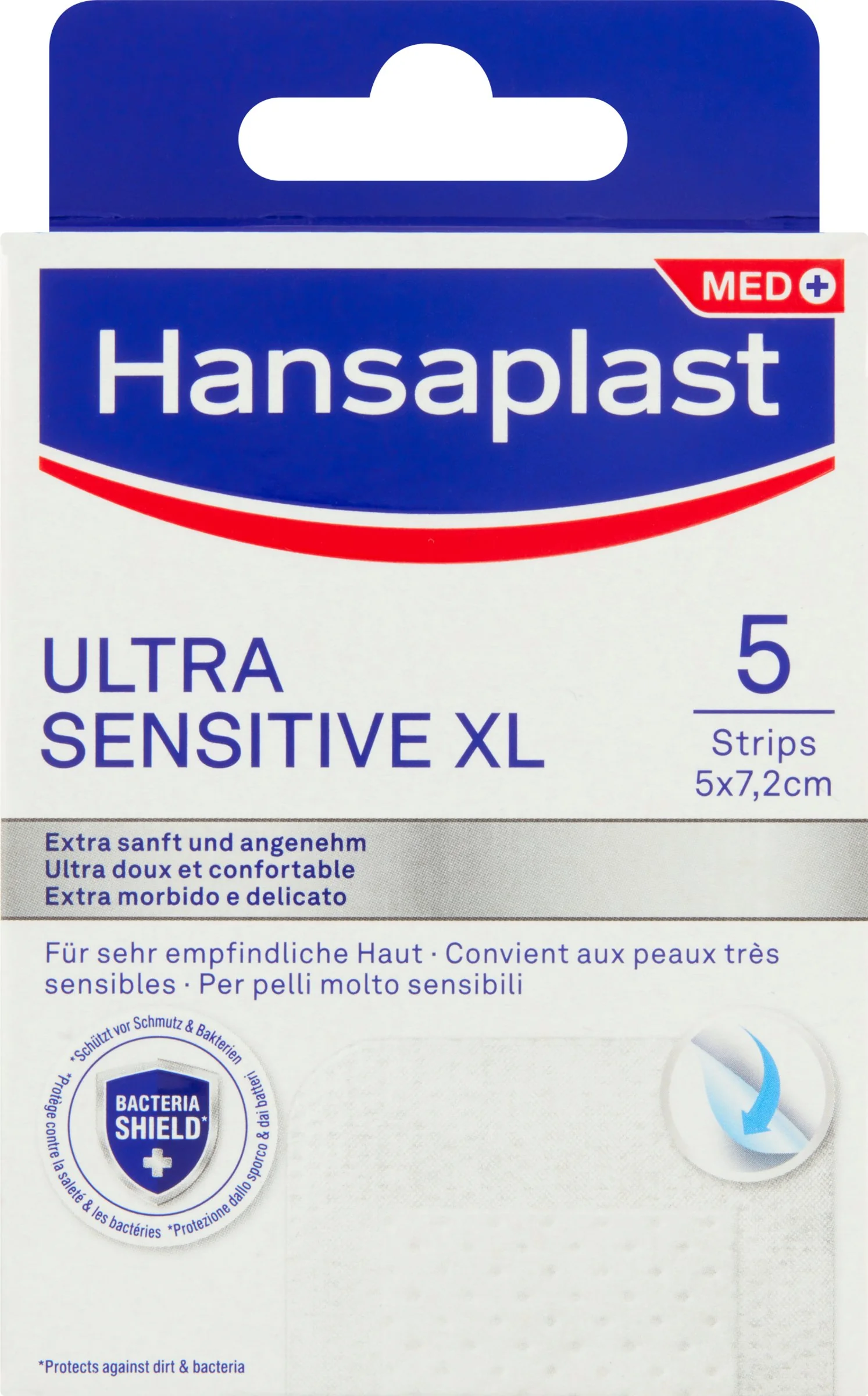 Hansaplast Ultra Sensitive XL náplasť, 5 ks