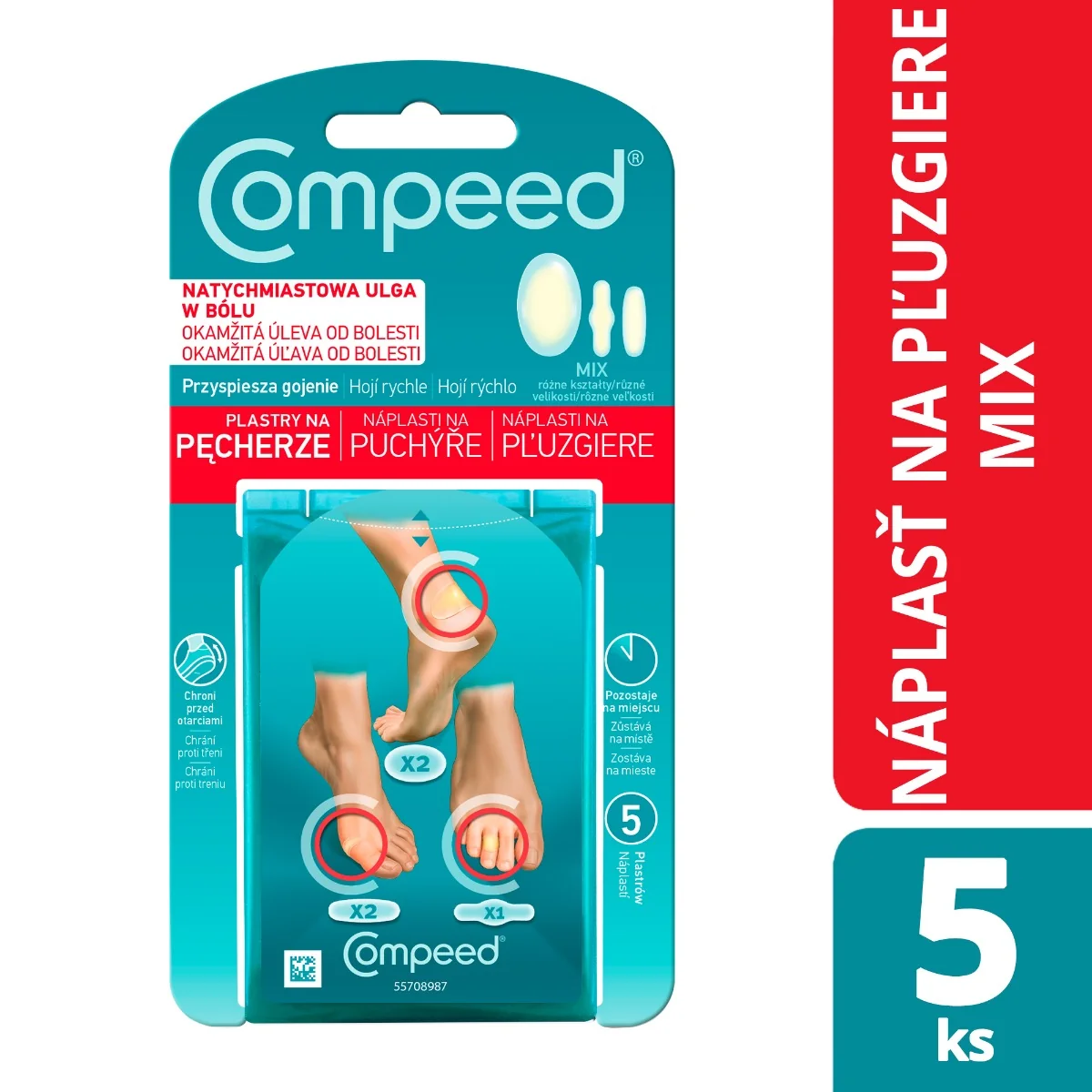 Compeed NÁPLASŤ na pľuzgiere MIX