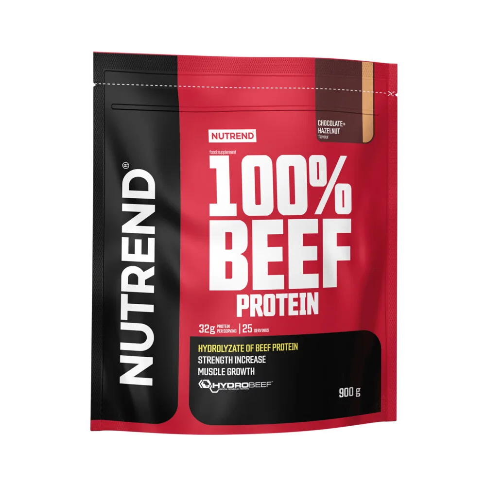 Nutrend 100% Beef Protein 900 g čokoláda-lieskový orech