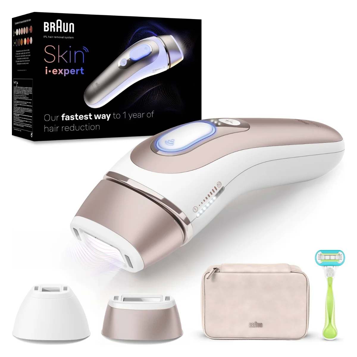 Braun Smart IPL Skin i expert, Domáca Epilácia, Puzdro, 2 Hlavice, PL7147