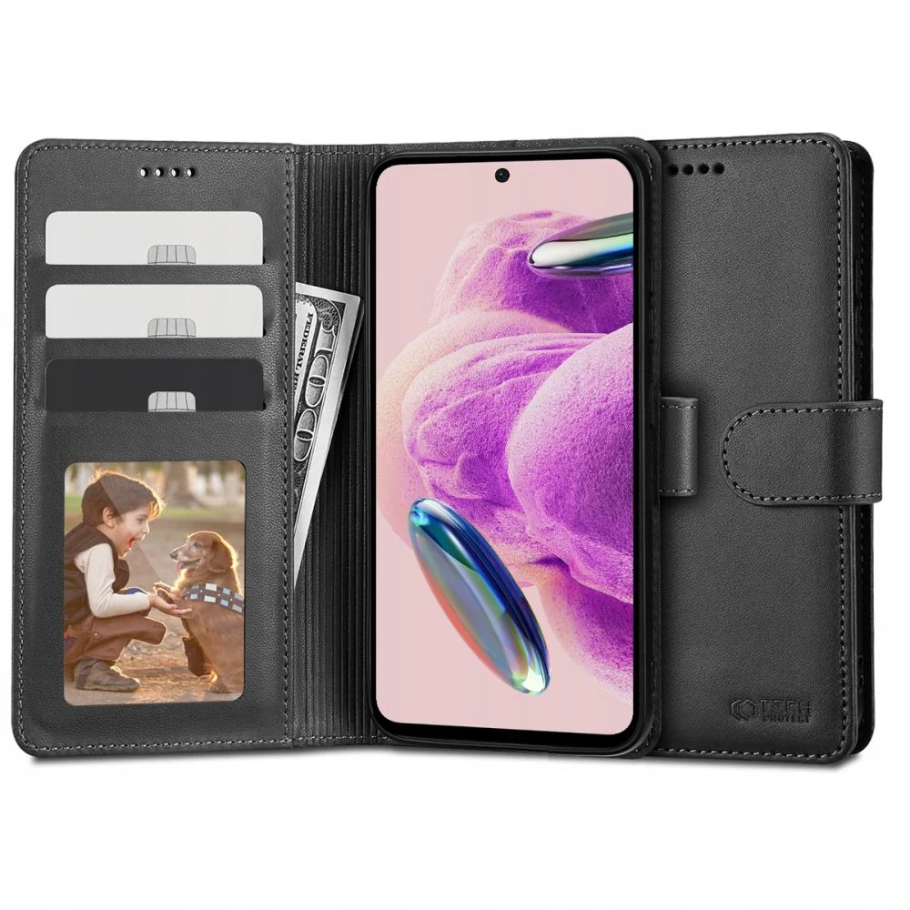 Tech-Protect Wallet knižkové puzdro na Xiaomi Redmi Note 12S čierne