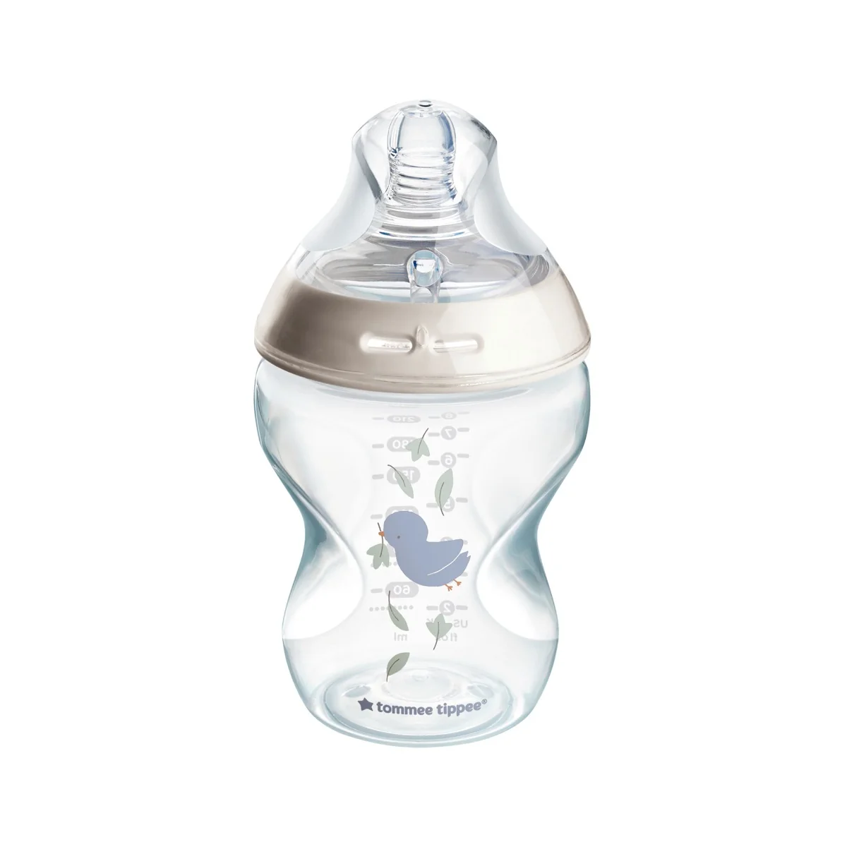 Tommee Tippee Natural Start Samosterilizační Dojčenská Fľaša s ANTI-COLIC cumlíkom Pomalý Prietok 260 ml 0m+, Vtáčik