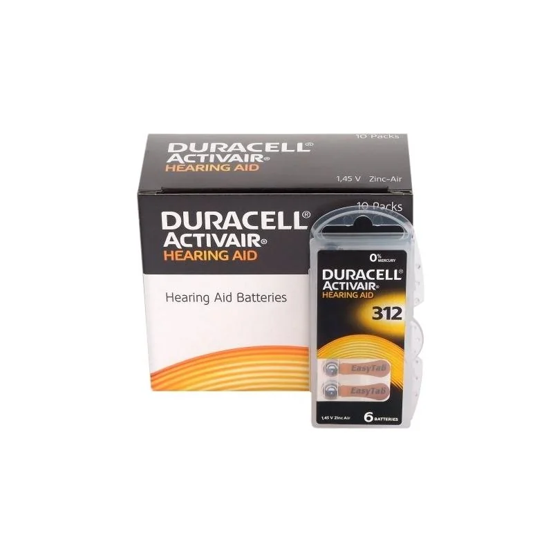 Duracell Activair DA 312 batérie do naslúchadla 6ks 4043752174748