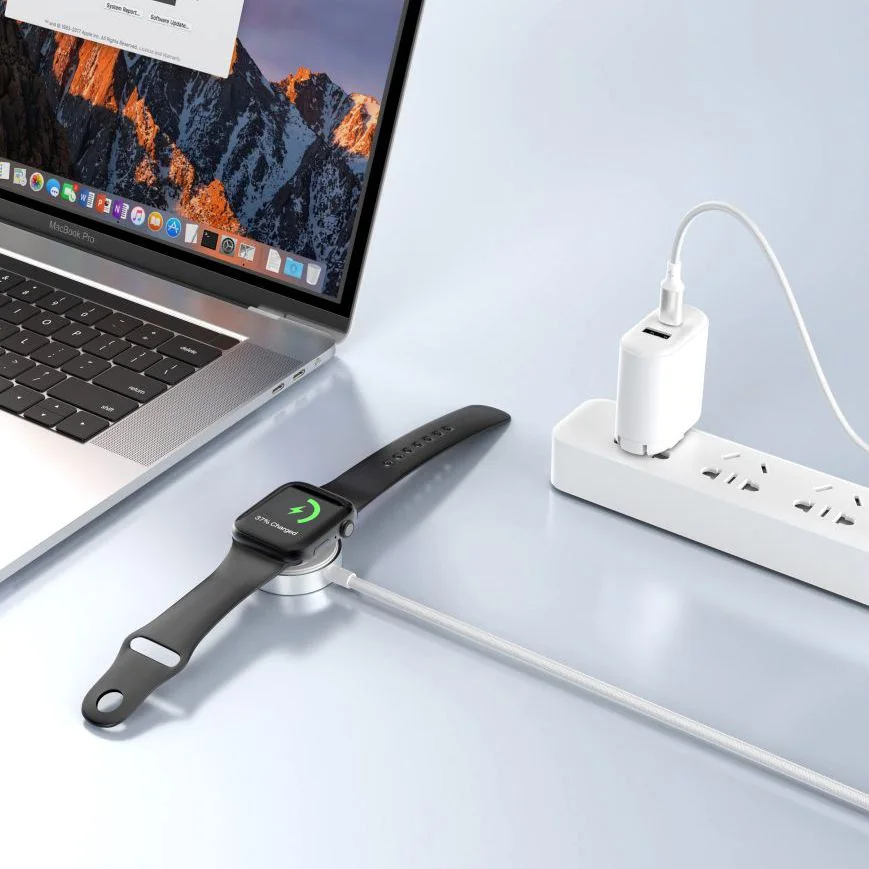 Tech-Protect MC02 magnetická nabíjačka na Apple Watch USB 1m, biela 