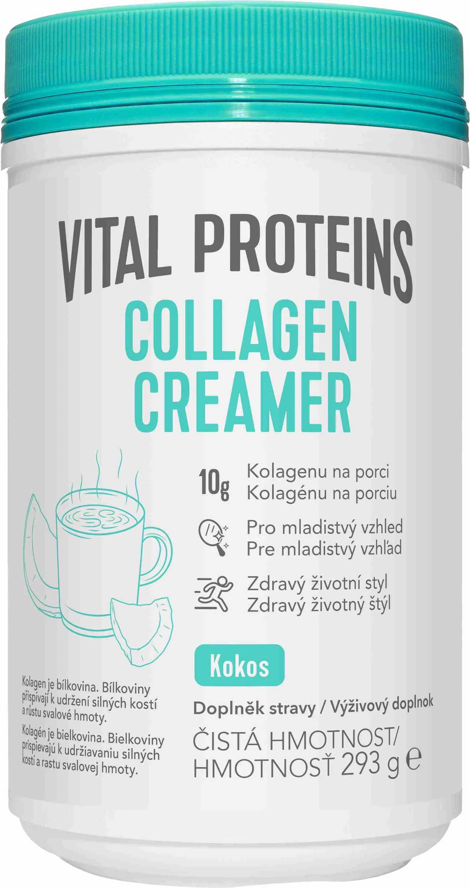 Vital Proteins Collagen Creamer Kokos kolagén v prášku 293g