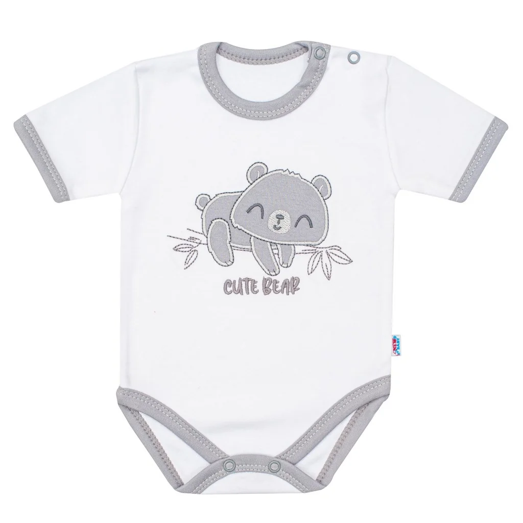 Dojčenské bavlnené body s krátkym rukávom New Baby Cute Bear 86 (12-18m), 20C45128