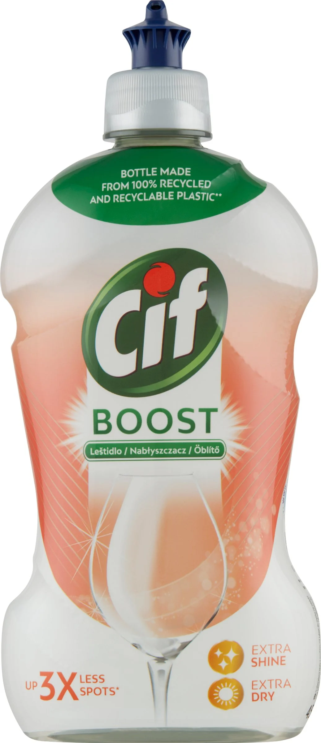 Cif Boost Leštidlo do umývačky riadu 1×450 ml, perfektné leštenie