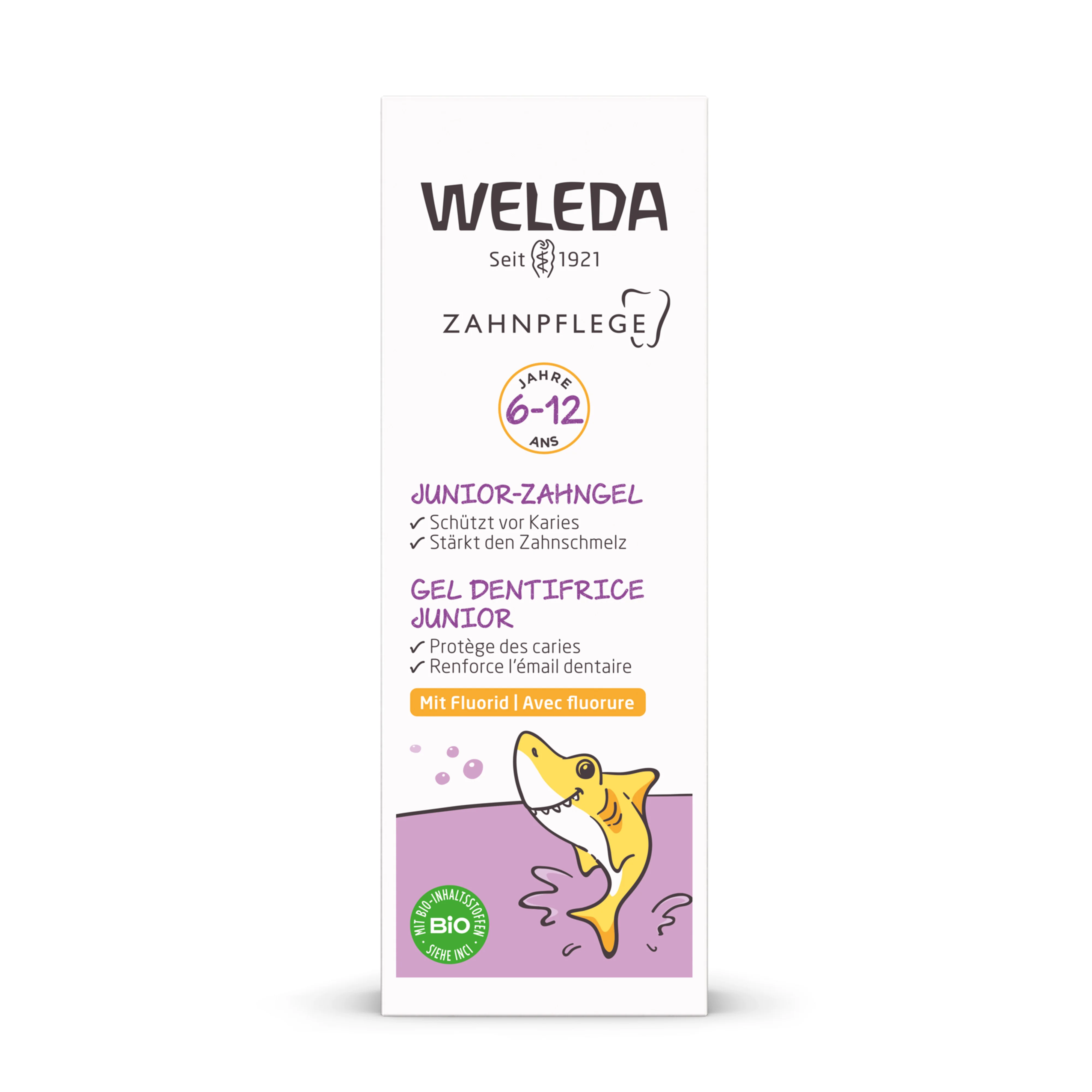 WELEDA Junior zubný gél s fluoridom 1×50 ml, zubný gél