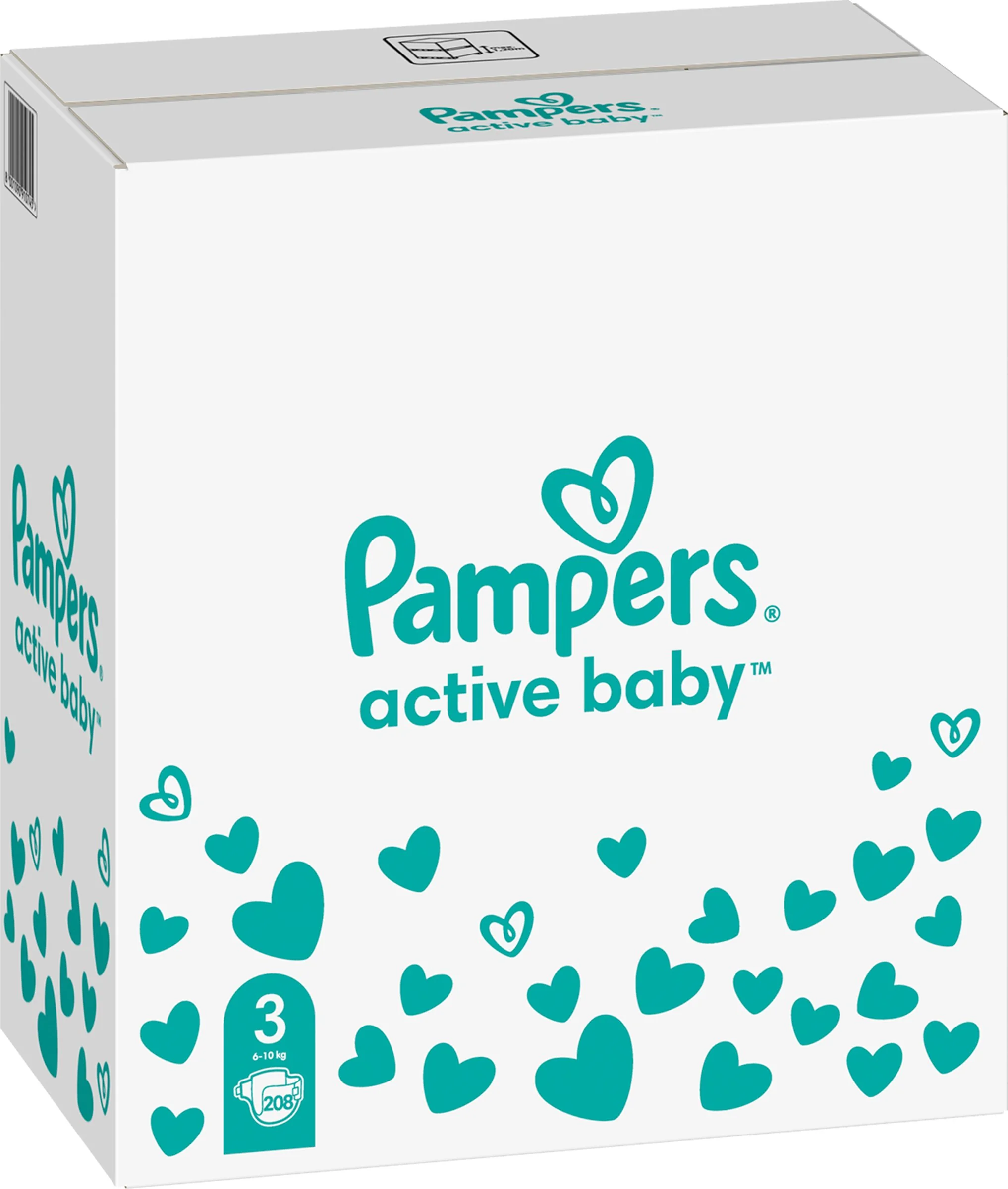 Pampers Active Baby MSB S3 208ks 1×208 ks, plienky