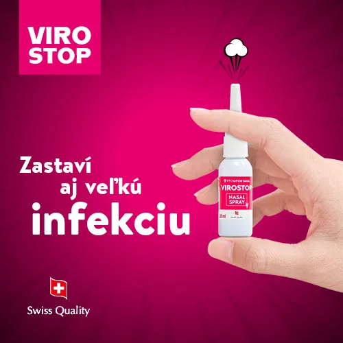VIROSTOP Nosový sprej 1×20 ml, nosový sprej proti chrípke, prechladnutiu a alergickej nádche