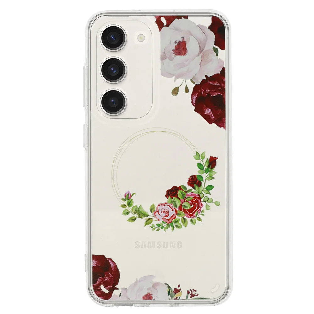 MG Flower kryt na Samsung Galaxy A13 5G / A04S, red flower 