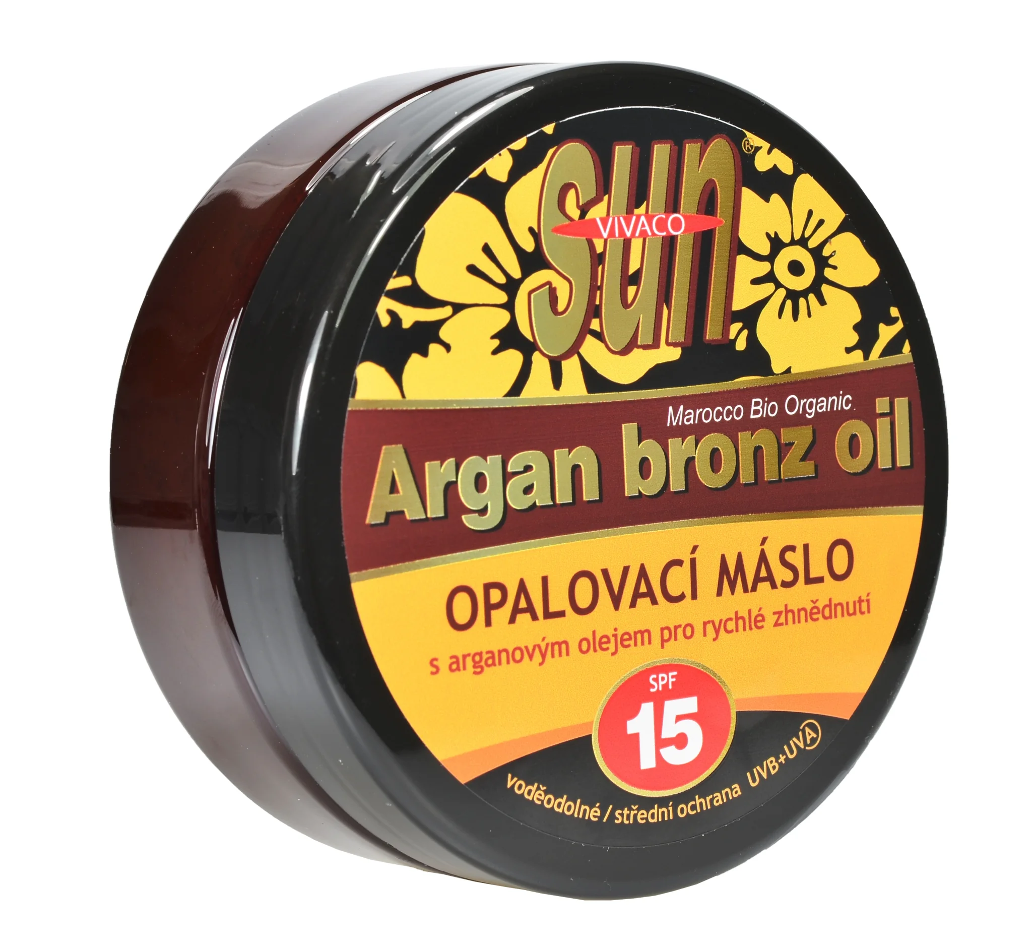 VIVACO SUN ARGAN BRONZ opaľovacie maslo SPF15 s argánovým olejom