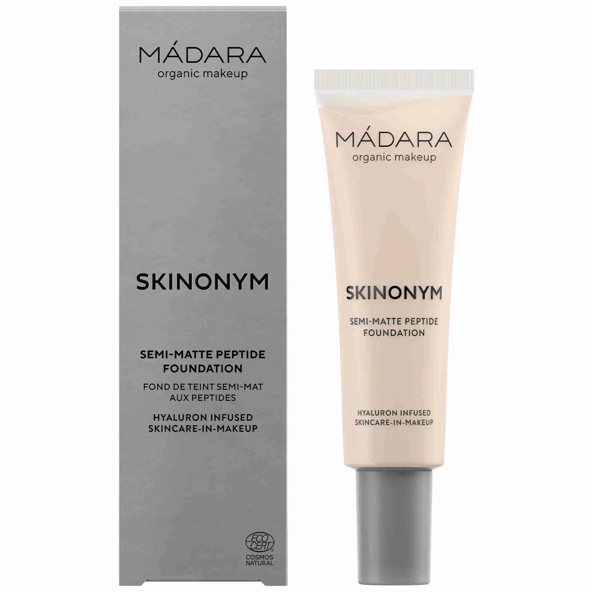 MÁDARA SKINONYM Polomatný Make-up s peptídmi Porcelain