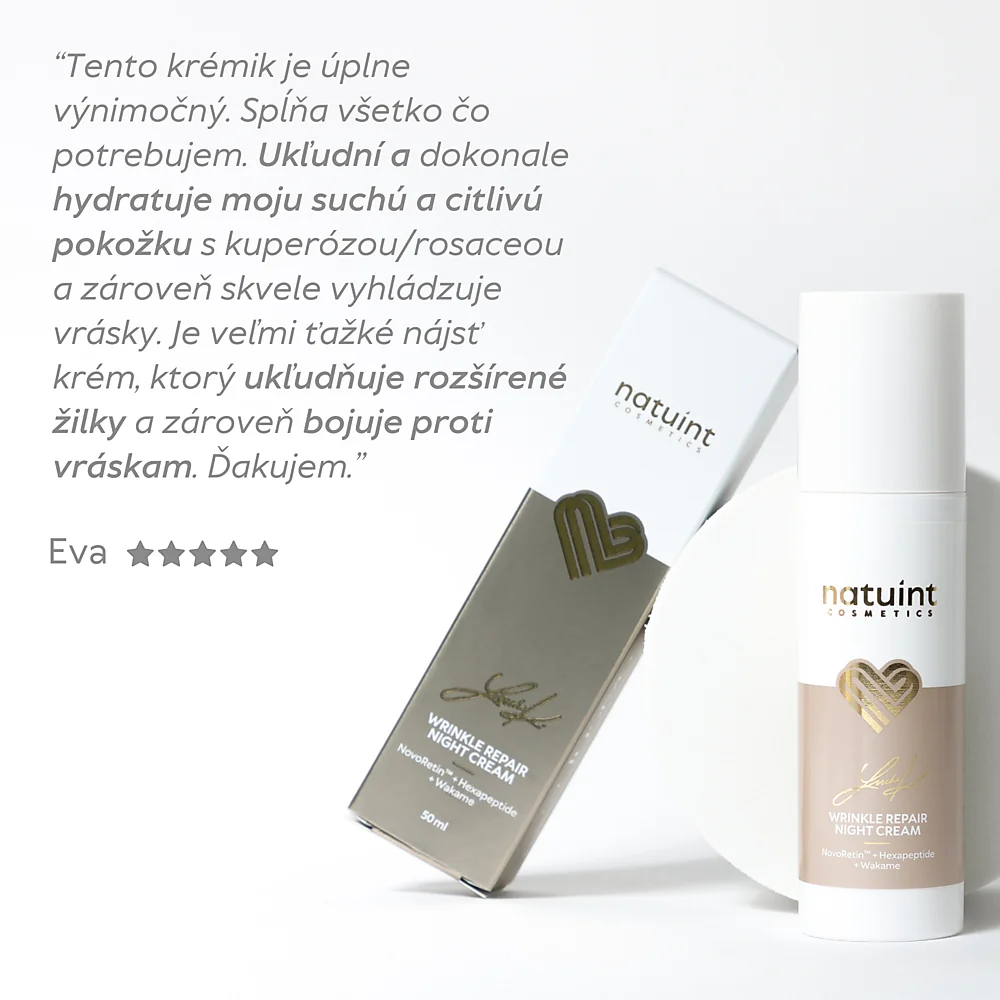 Natuint cosmetics - Exclusive - Intenzívny nočný obnovujúci krém Exclusive - Wrinkle Repair Night Cream