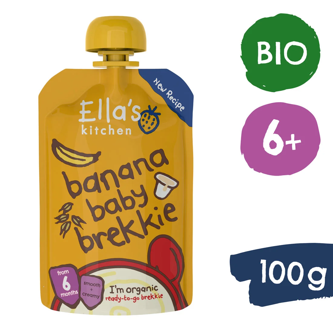 Ella's Kitchen BIO Raňajky banán a jogurt 1×100 g, detská výživa