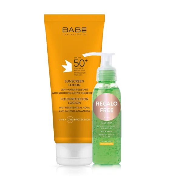 BABÉ SLNKO Mlieko na opaľovanie SPF50 + Aloe vera gél