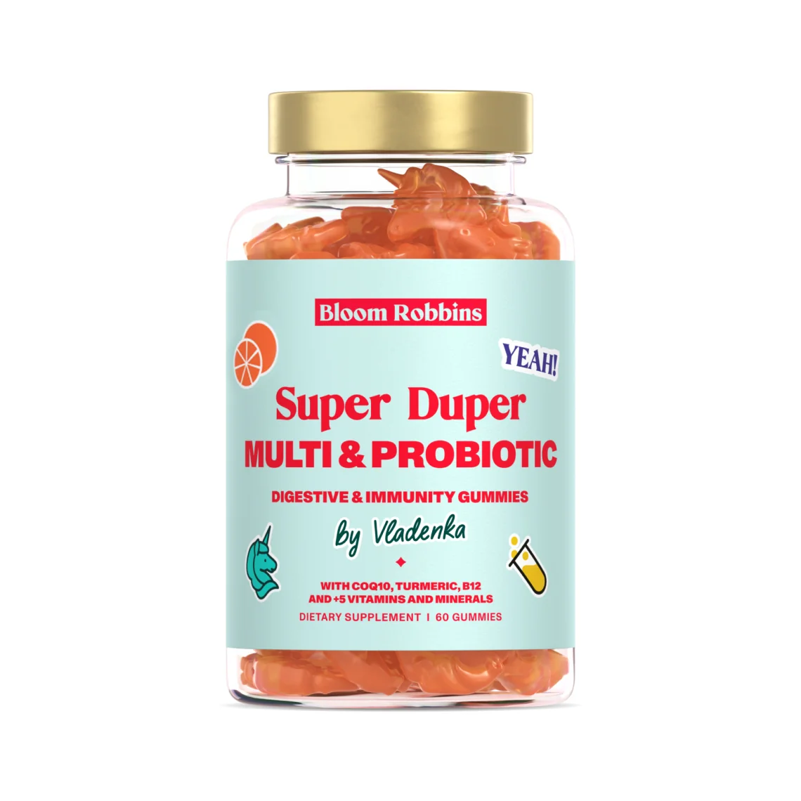 Super Duper MULTI & PROBIOTIC - Digestive & Immunity Gummies 1×60 ks, multivitamín s probiotikami