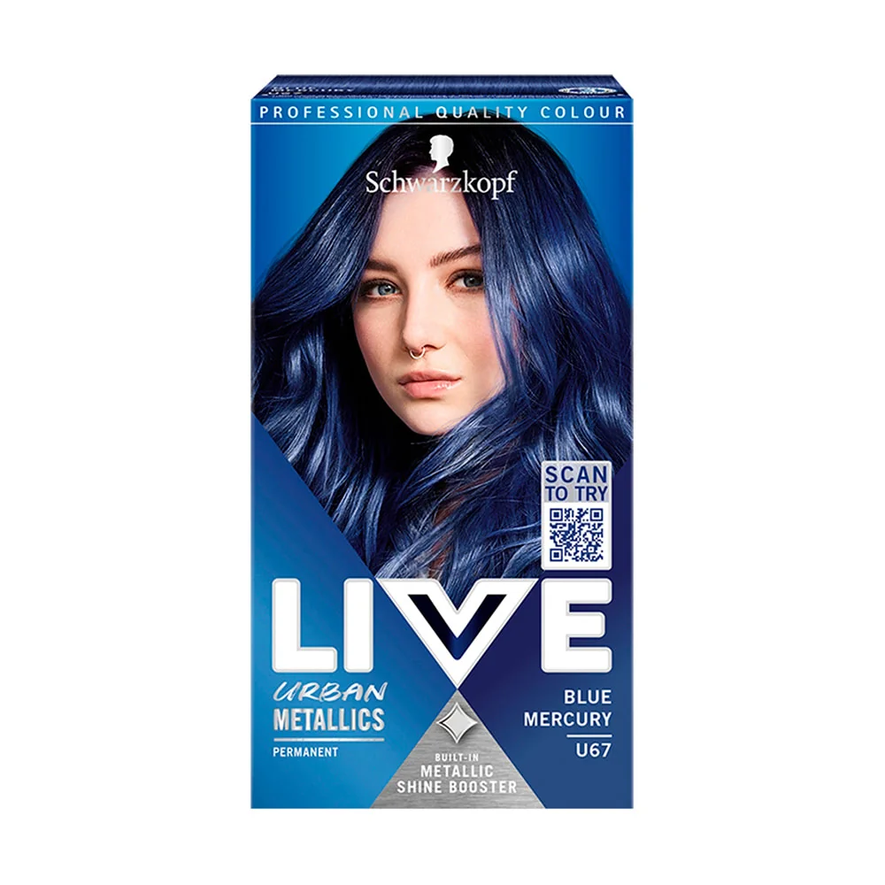 Schwarzkopf Live Urban Metallics U67 Metalická modrá