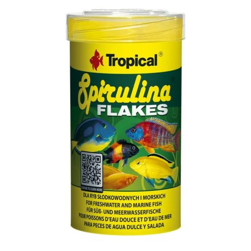 TROPICAL Spirulina Flakes 100ml/20g krmivo so spirulinou pre sladkovodné a morské ryby 