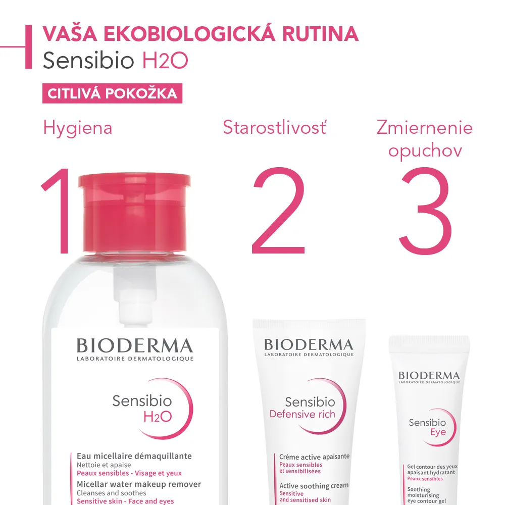 BIODERMA Sensibio H2O 1×500 ml, originálna micelárna čistiaca voda pre každý typ pleti