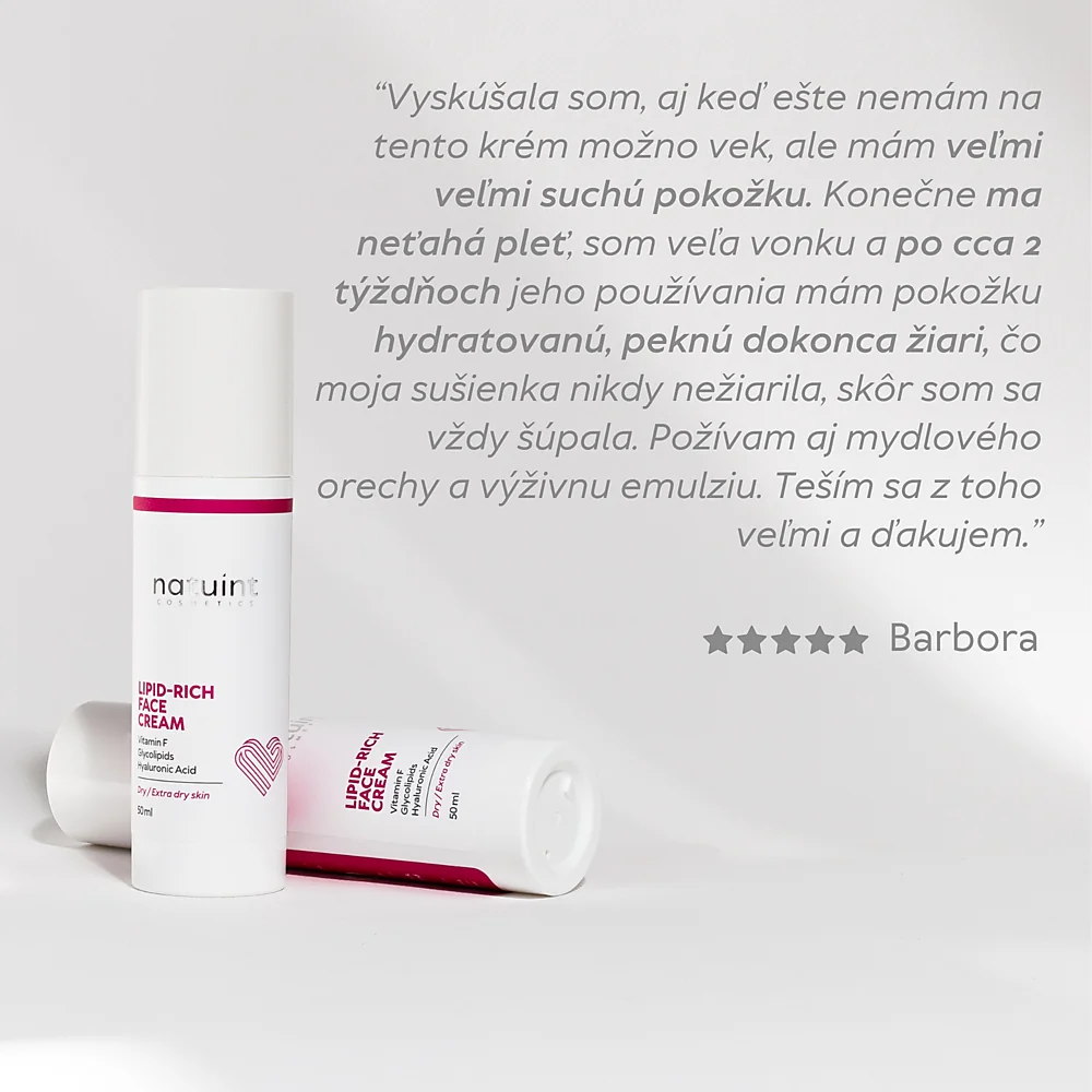 Natuint cosmetics - Výživný pleťový krém s lipidmi Lipid-Rich Face Cream